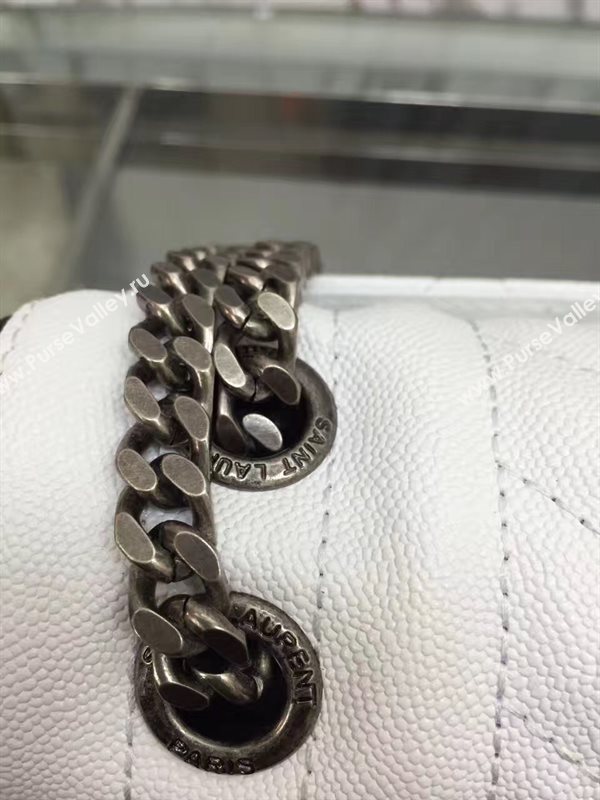 YSL new medium flap shoulder cream bag 4785