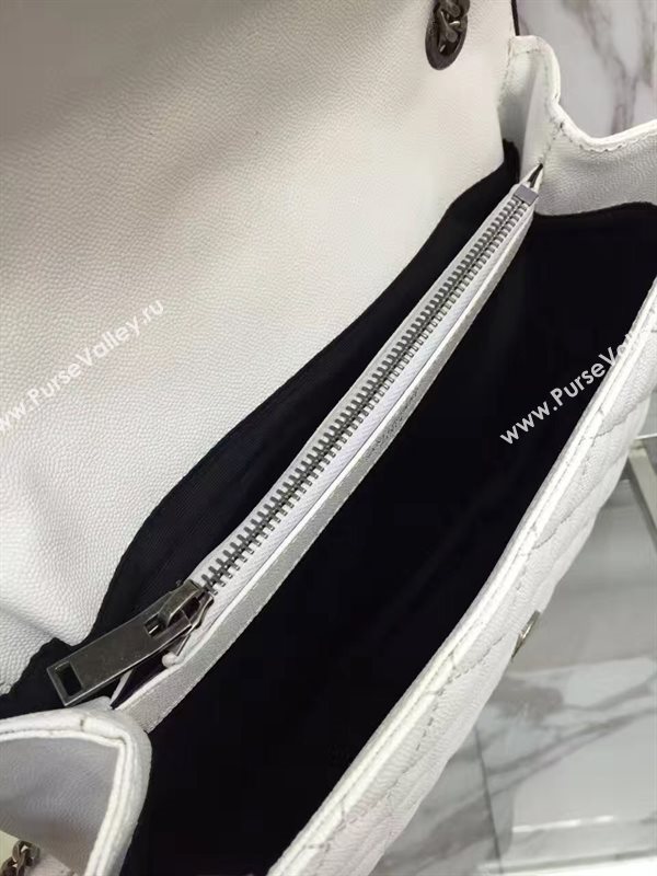 YSL new medium flap shoulder cream bag 4785