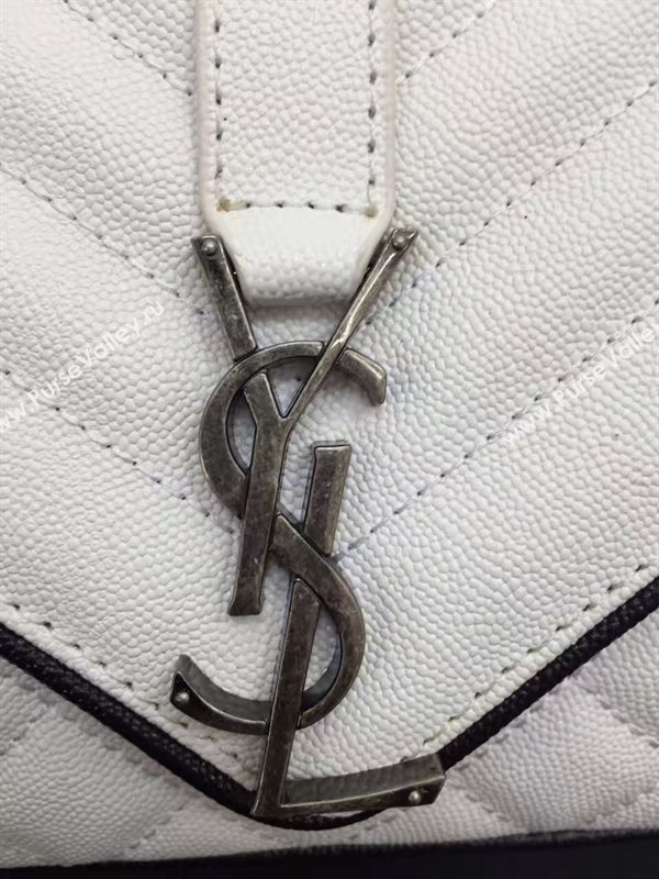 YSL new medium flap shoulder cream bag 4785