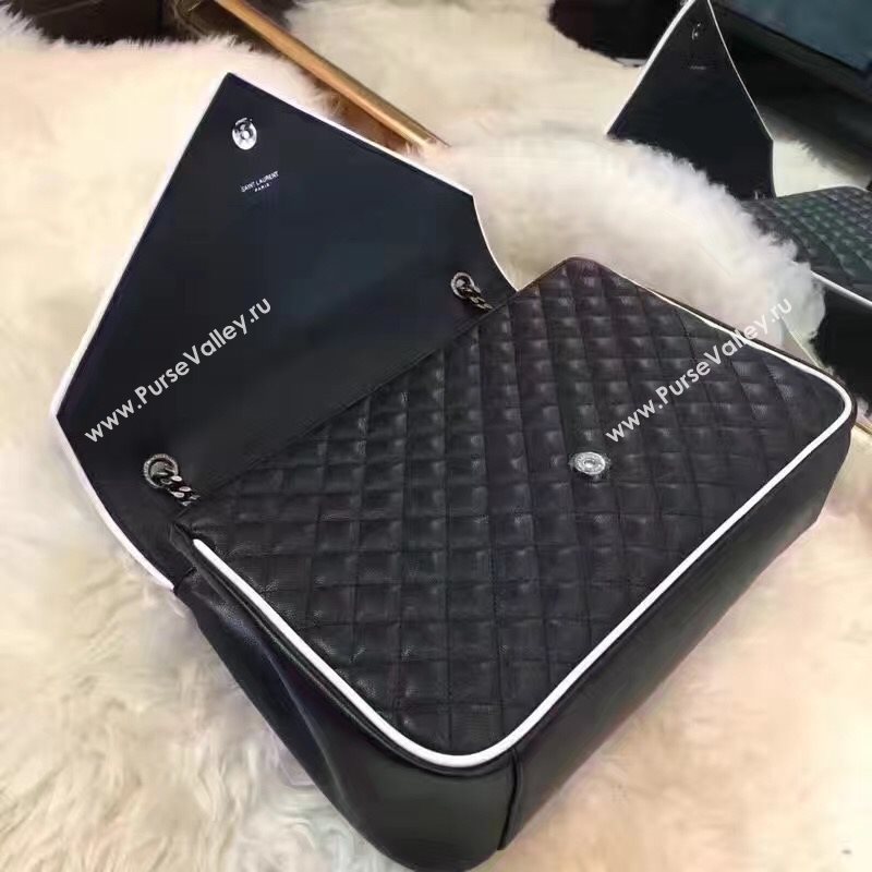 YSL new large flap black shoulder bag 4788