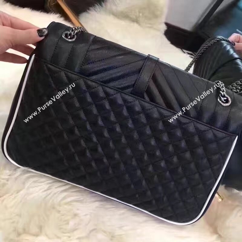 YSL new large flap black shoulder bag 4788