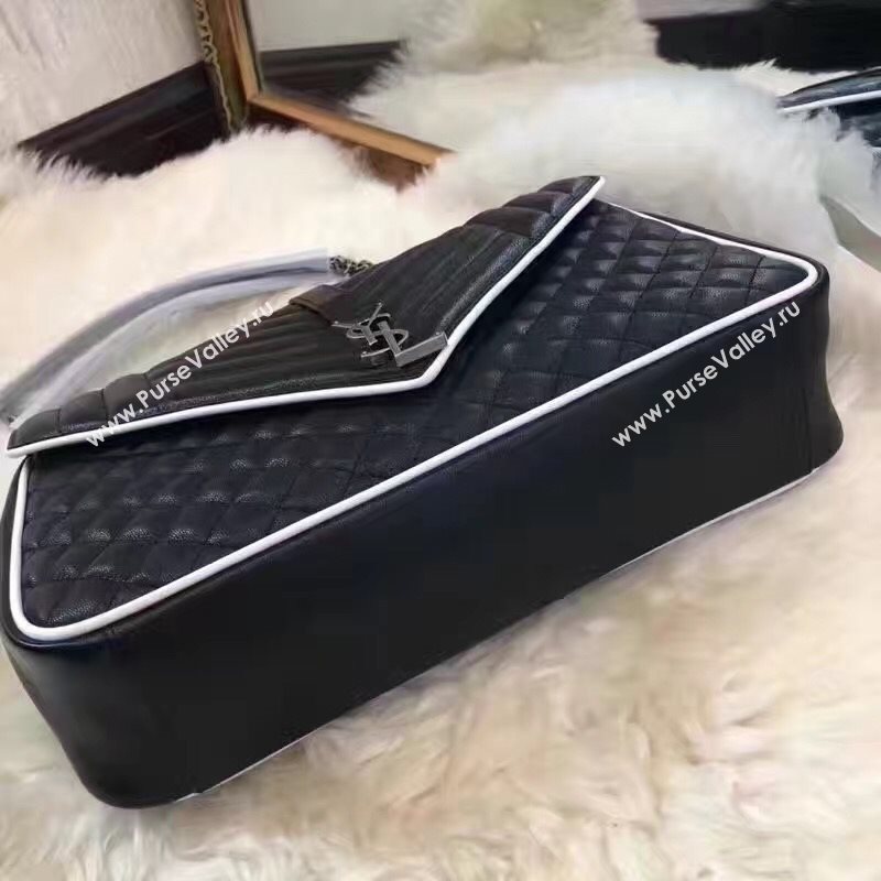 YSL new large flap black shoulder bag 4788