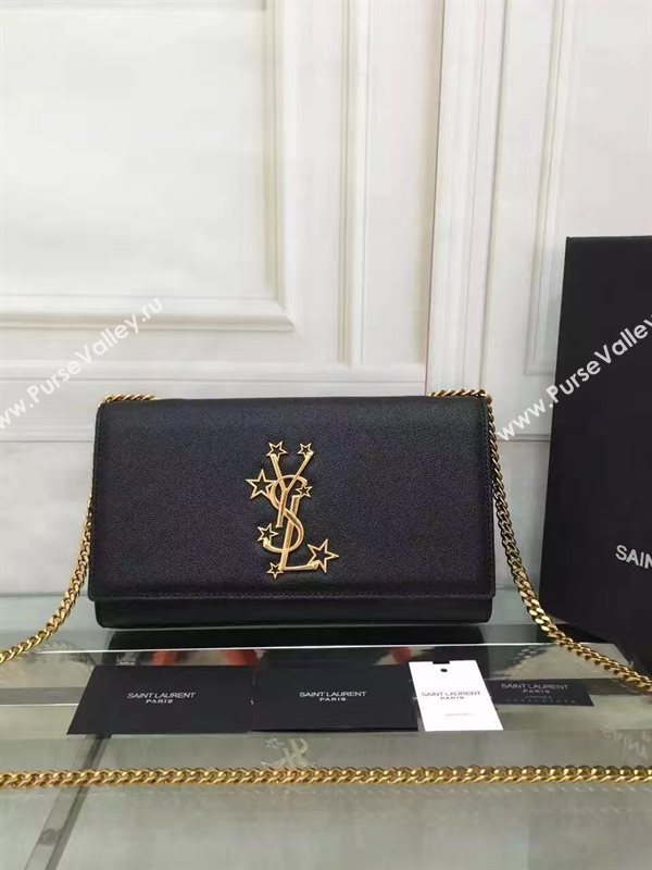 YSL new chain shoulder clutch black bag 4789