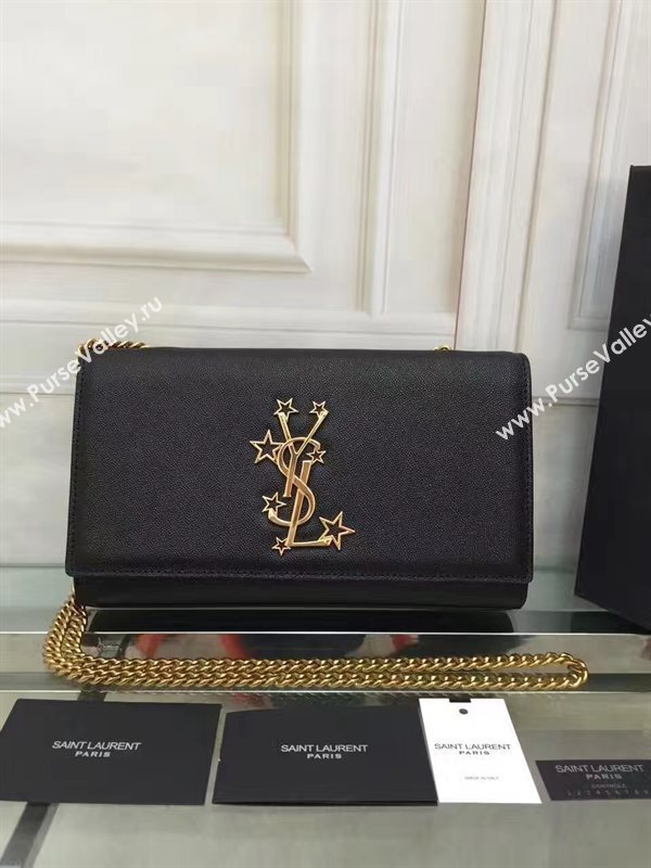 YSL new chain shoulder clutch black bag 4789