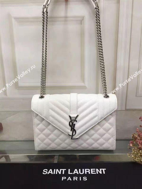YSL small white shoulder shoulder college bag 4791