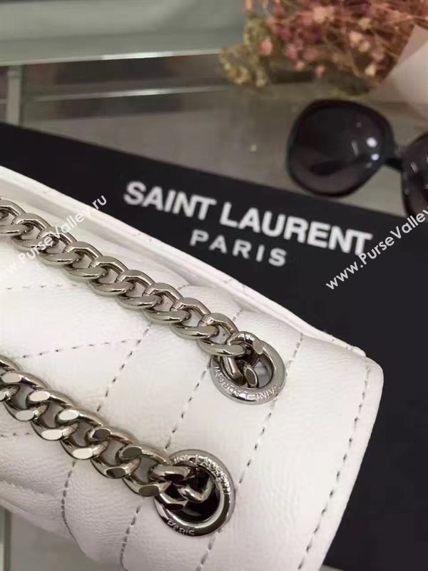 YSL small white shoulder shoulder college bag 4791