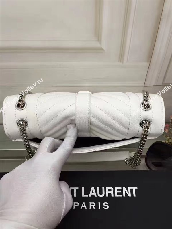 YSL small white shoulder shoulder college bag 4791