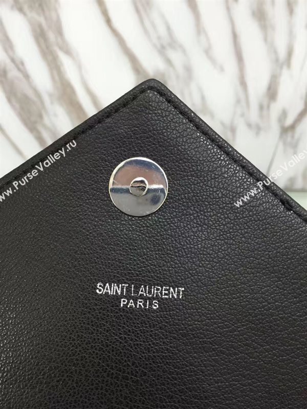 YSL real leather black small shoulder College bag 4707