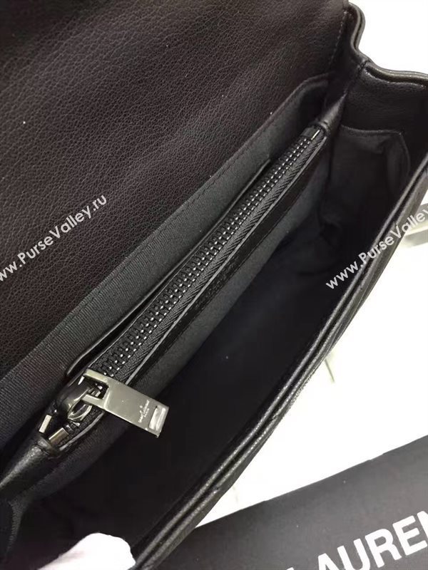 YSL real leather black small shoulder College bag 4707