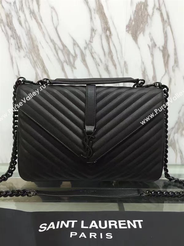 YSL large leather 32cm shoulder College bag 4708