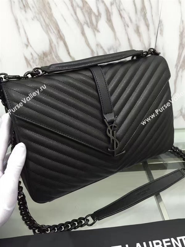 YSL large leather 32cm shoulder College bag 4708