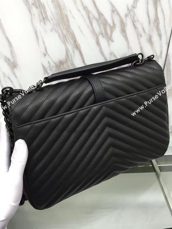 YSL large leather 32cm shoulder College bag 4708