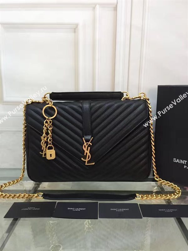 YSL large leather shoulder College bag 4709