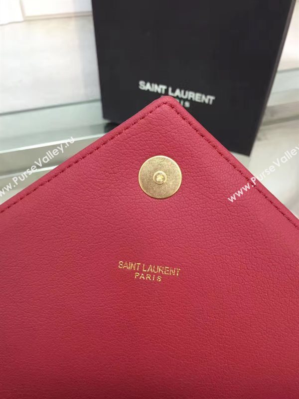 YSL large red leather shoulder College bag 4710