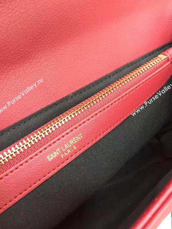 YSL large red leather shoulder College bag 4710