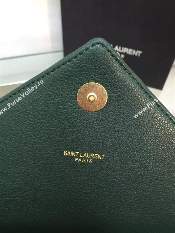YSL large green leather shoulder College bag 4711
