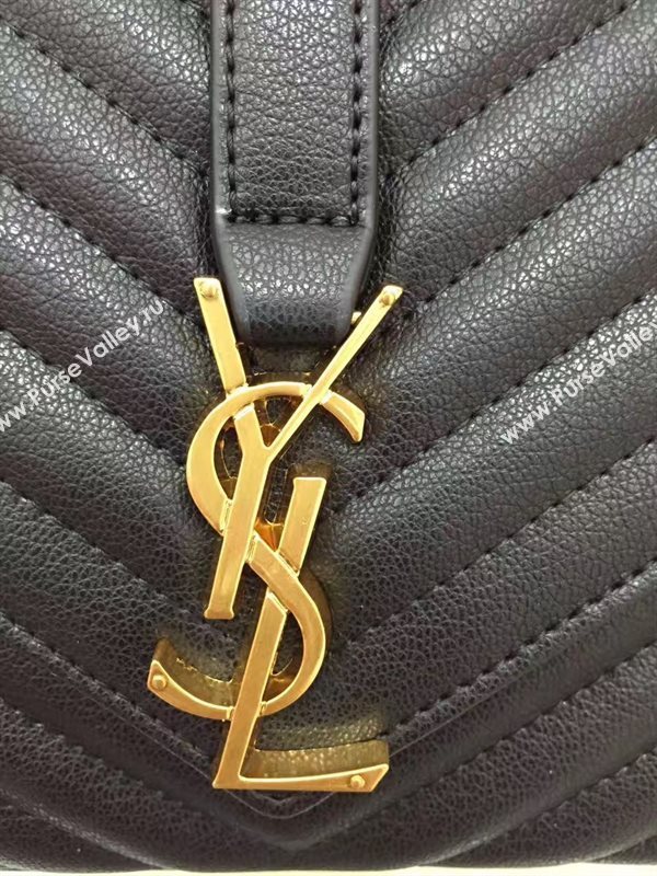 YSL small black leather shoulder College bag 4712