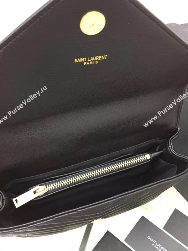 YSL small black leather shoulder College bag 4712