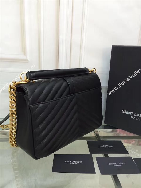 YSL small black leather shoulder College bag 4712