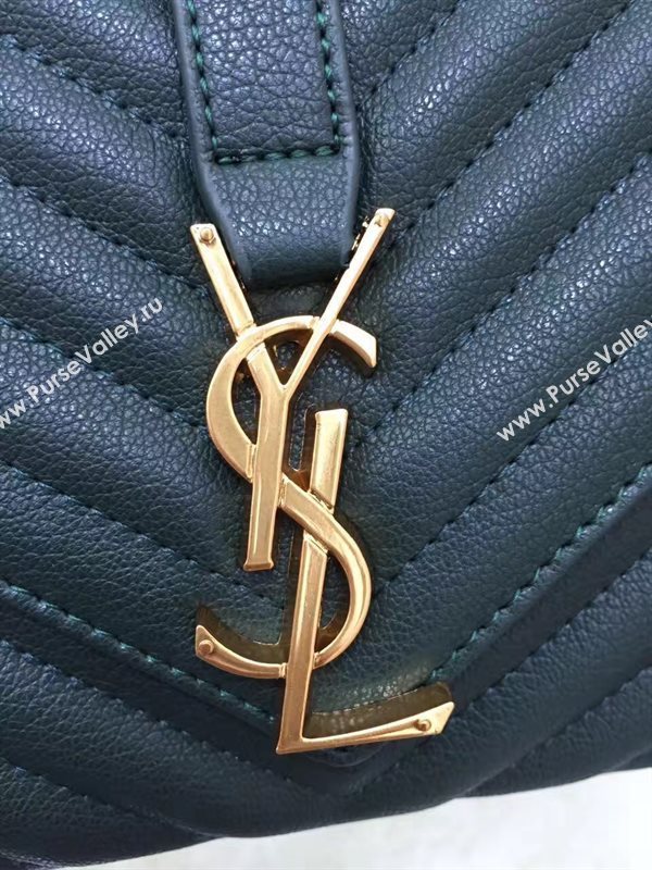YSL small green leather shoulder College bag 4713