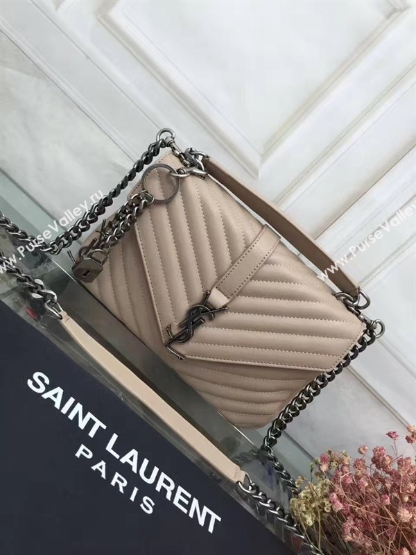 YSL small College shoulder gray light bag 4719