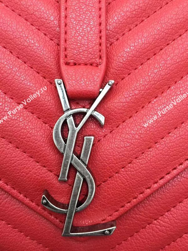 YSL small College shoulder leather red bag 4720