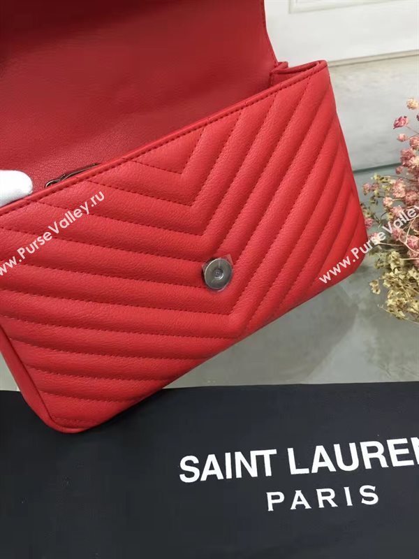 YSL small College shoulder leather red bag 4720