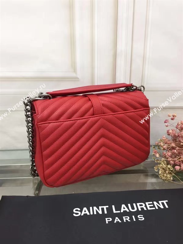 YSL small College shoulder leather red bag 4720