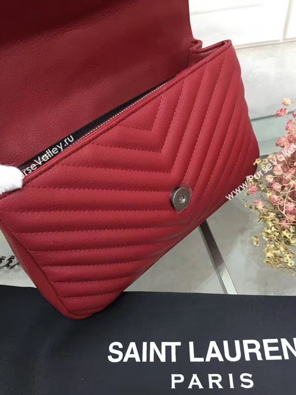 YSL small College shoulder leather wine bag 4721