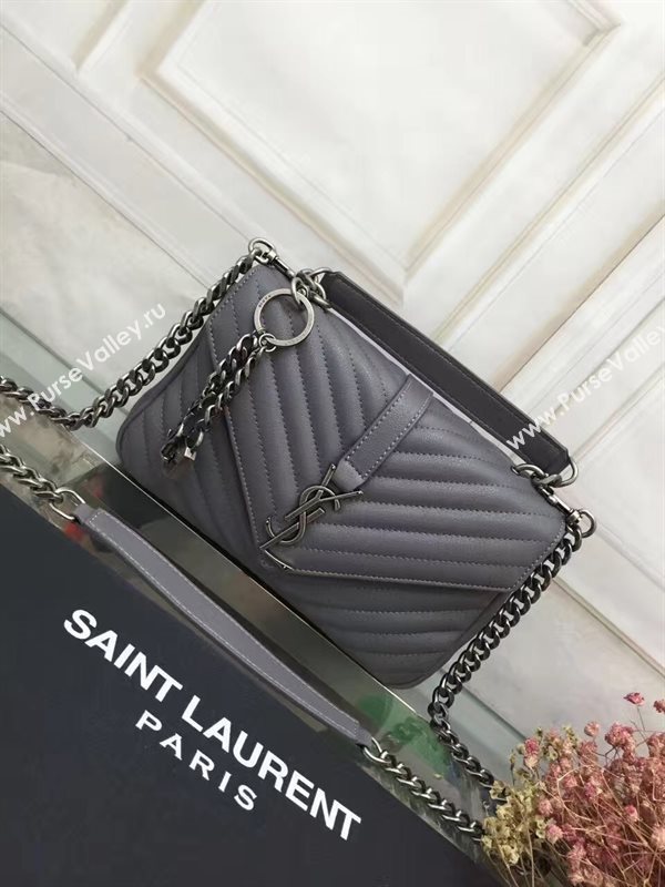 YSL gray small shoulder College bag 4723