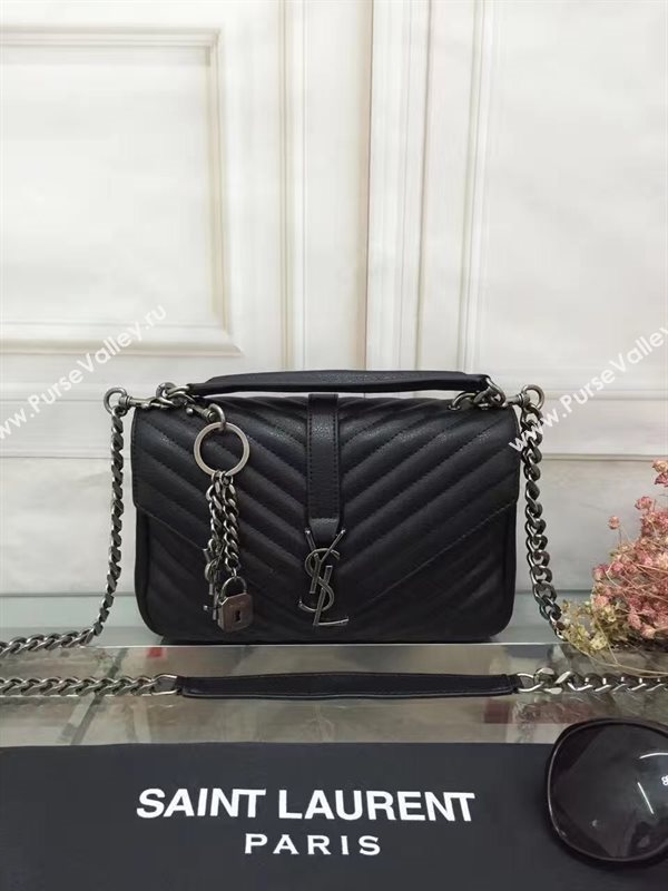 YSL small black shoulder College bag 4724