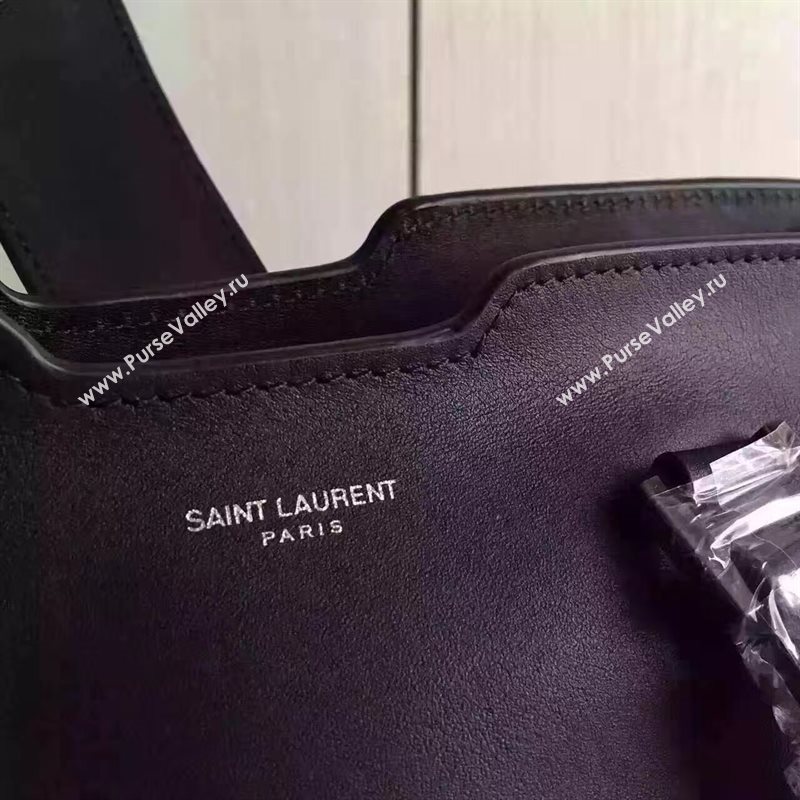 YSL smooth leather black shoulder cabas bag 4725