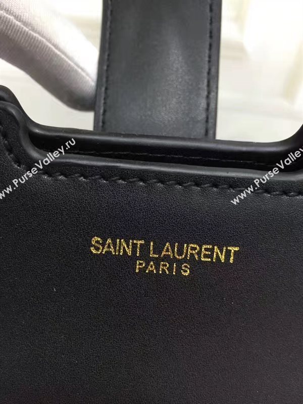 YSL cabas shoulder black leather smooth bag 4726