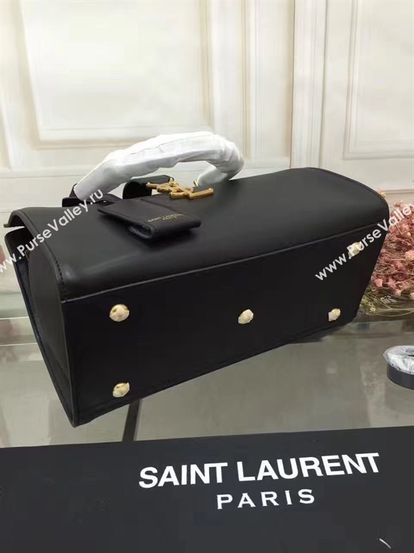 YSL cabas shoulder black leather smooth bag 4726