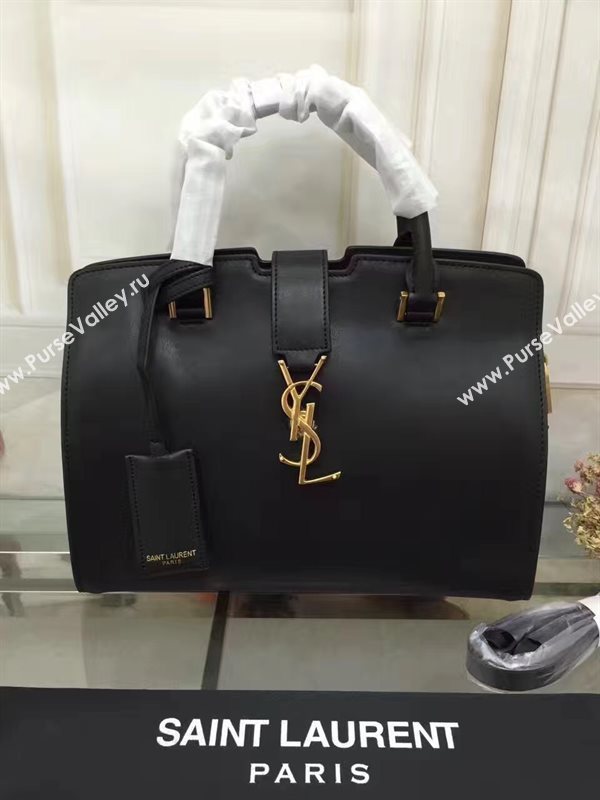 YSL cabas shoulder black leather smooth bag 4726