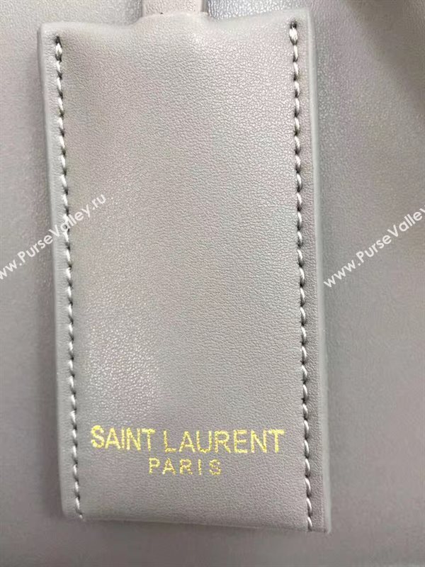 YSL gray leather shoulder cabas bag 4727