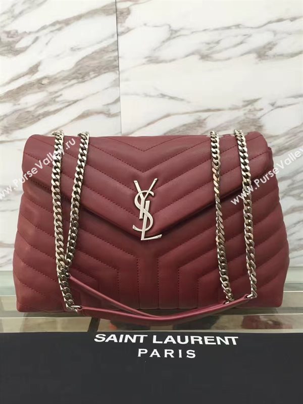 YSL large wine chain shoulder monogram bag 4732