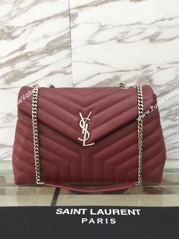 YSL large wine chain shoulder monogram bag 4732