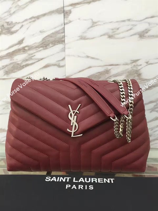 YSL large wine chain shoulder monogram bag 4732