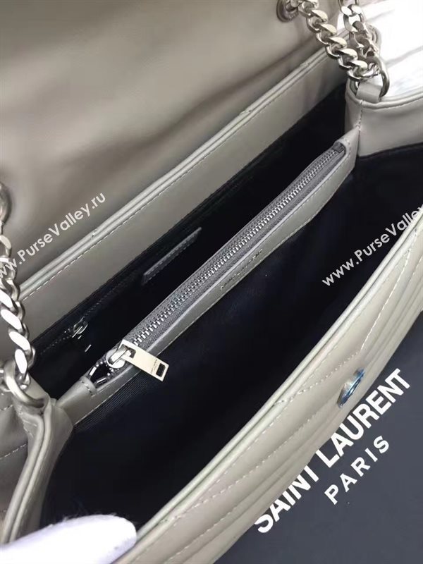 YSL large gray chain shoulder monogram bag 4733