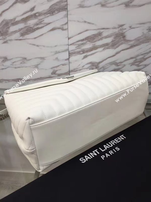 YSL X-large white chain shoulder monogram bag 4735