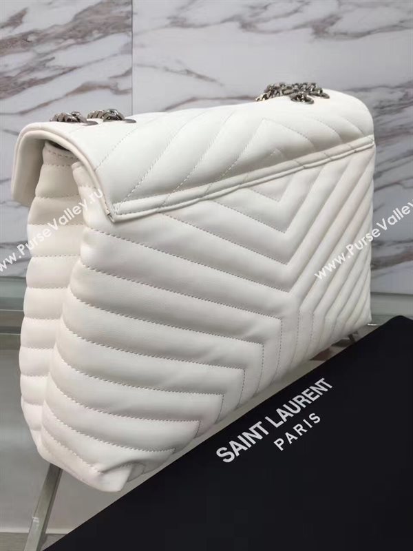 YSL X-large white chain shoulder monogram bag 4735