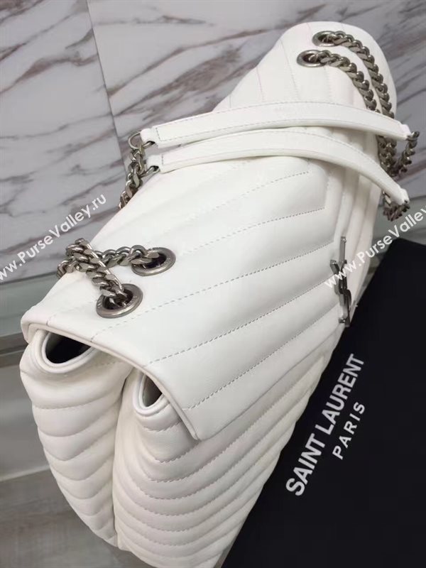 YSL X-large white chain shoulder monogram bag 4735