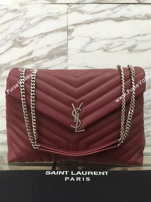 YSL X-large wine shoulder monogram bag 4736