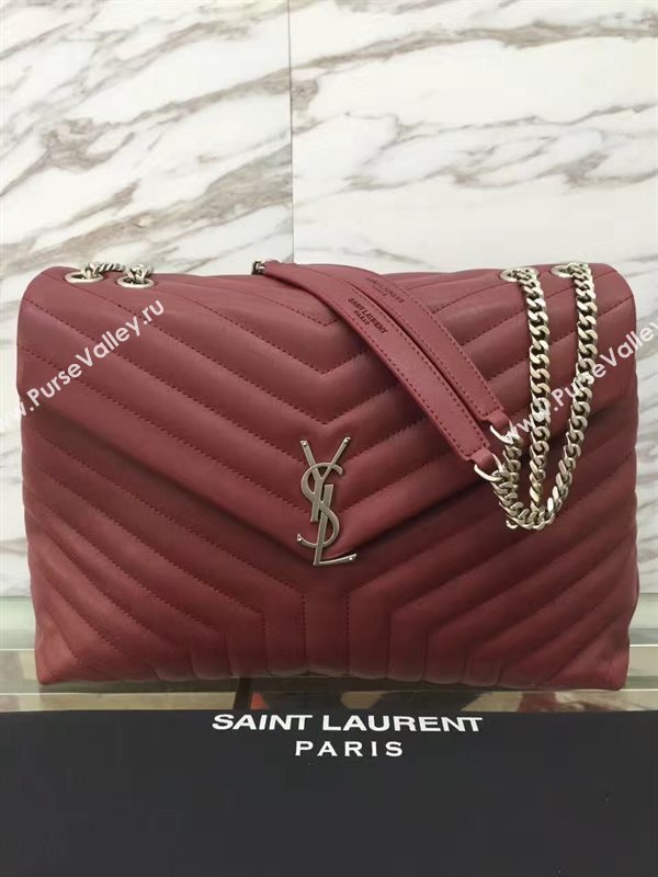 YSL X-large wine shoulder monogram bag 4736