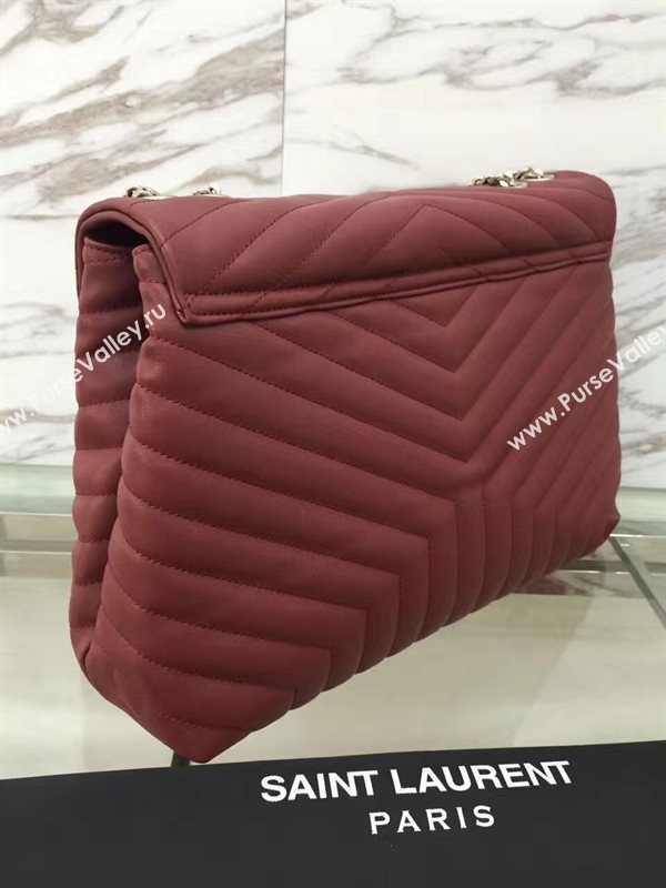 YSL X-large wine shoulder monogram bag 4736