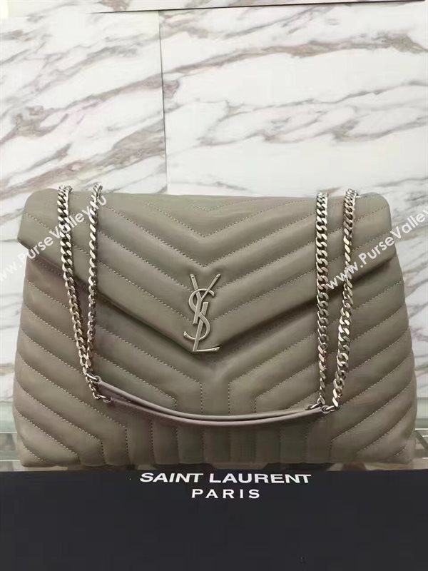 YSL X-large gray shoulder monogram bag 4737