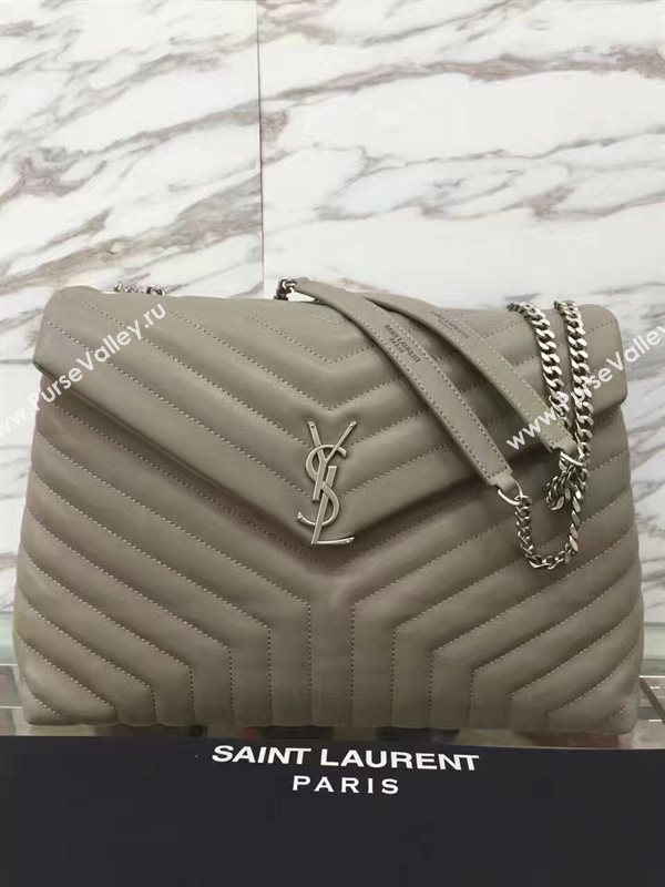 YSL X-large gray shoulder monogram bag 4737