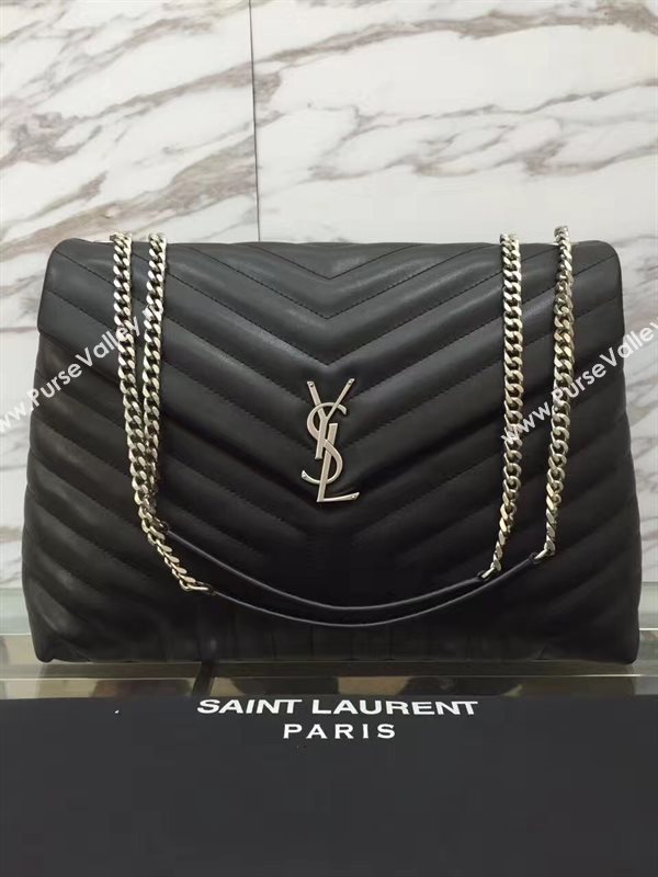 YSL X-large black shoulder monogram bag 4738