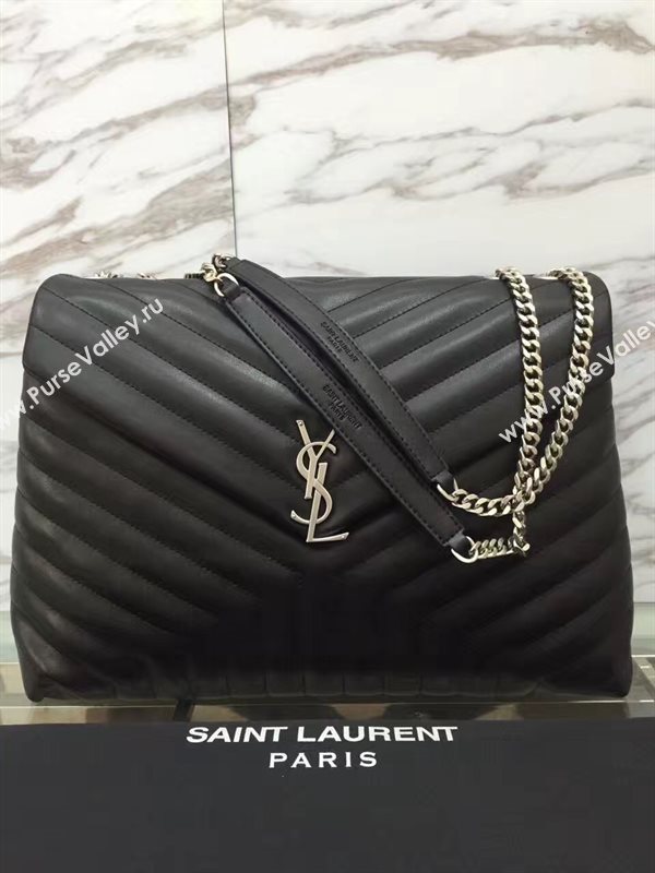 YSL X-large black shoulder monogram bag 4738